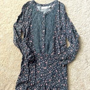 Gently used grey and pink children’s place long sleeve romper